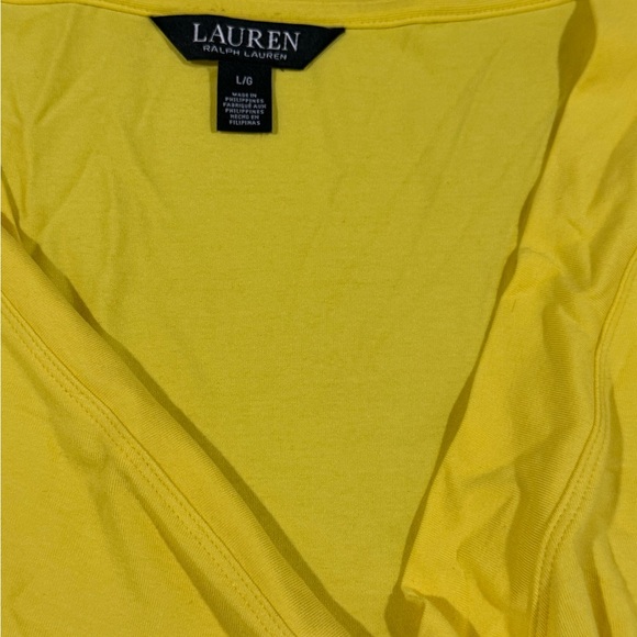 Lauren Ralph Lauren LOT of 4 Striped Solid Tops Black White Yellow Size Large L - Picture 8 of 15